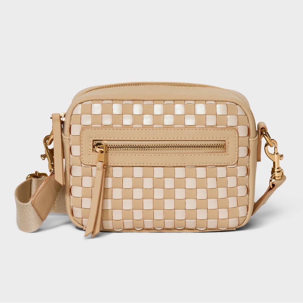 Universal Thread Brown/White Camera Crossbody Bag (Target)